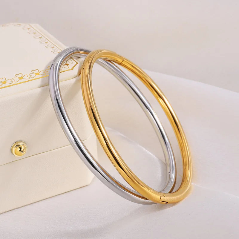 Bracelete liso - Prata 925