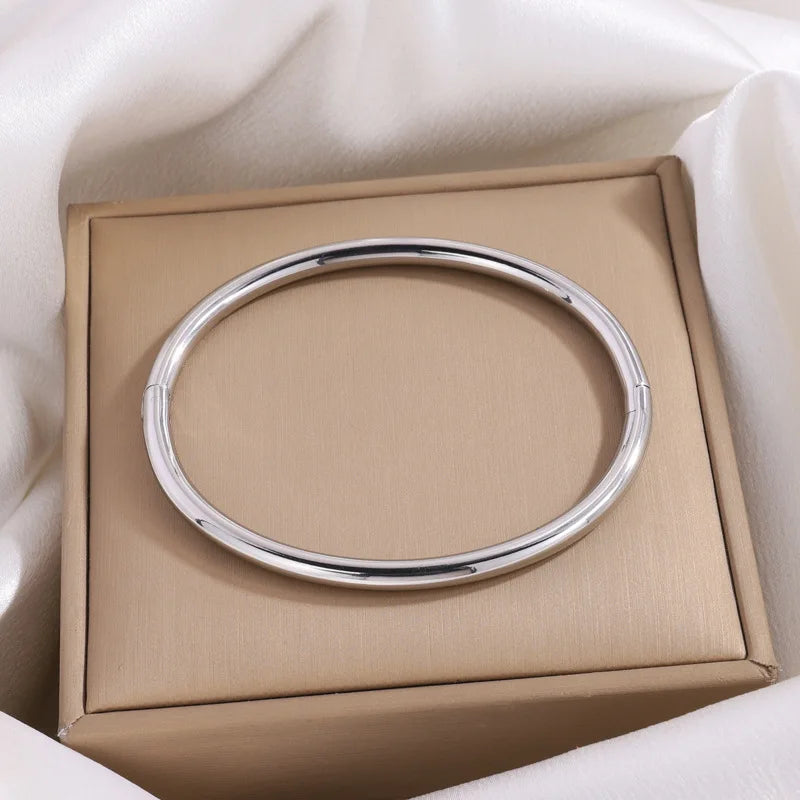 Bracelete liso - Prata 925