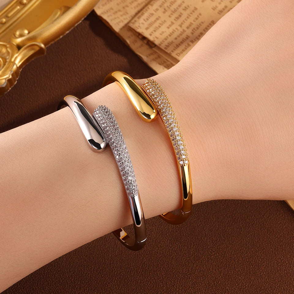 Bracelete Gota Cravejada - Prata 925
