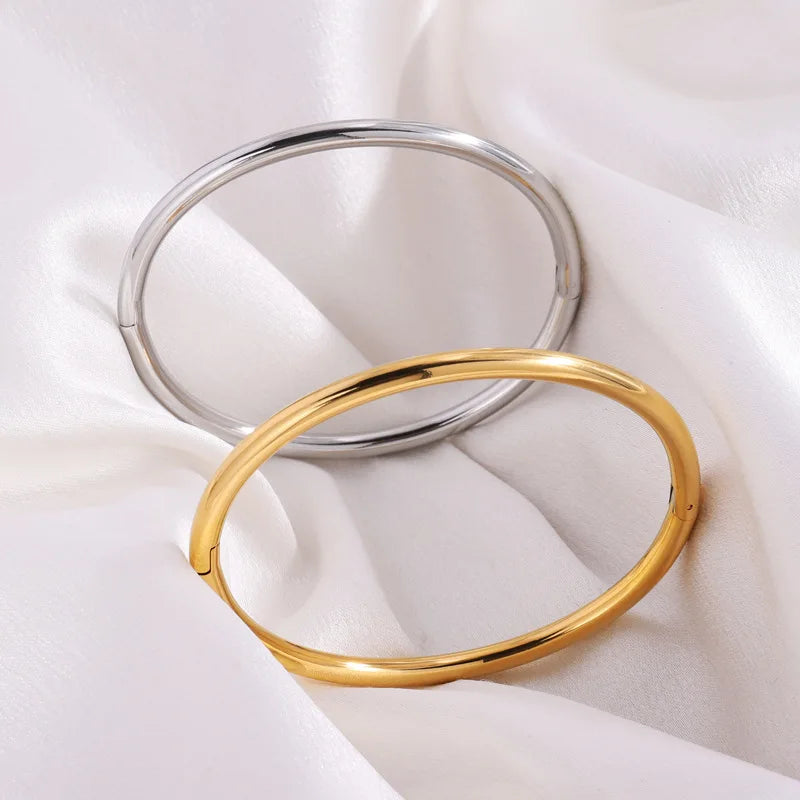 Bracelete liso - Prata 925