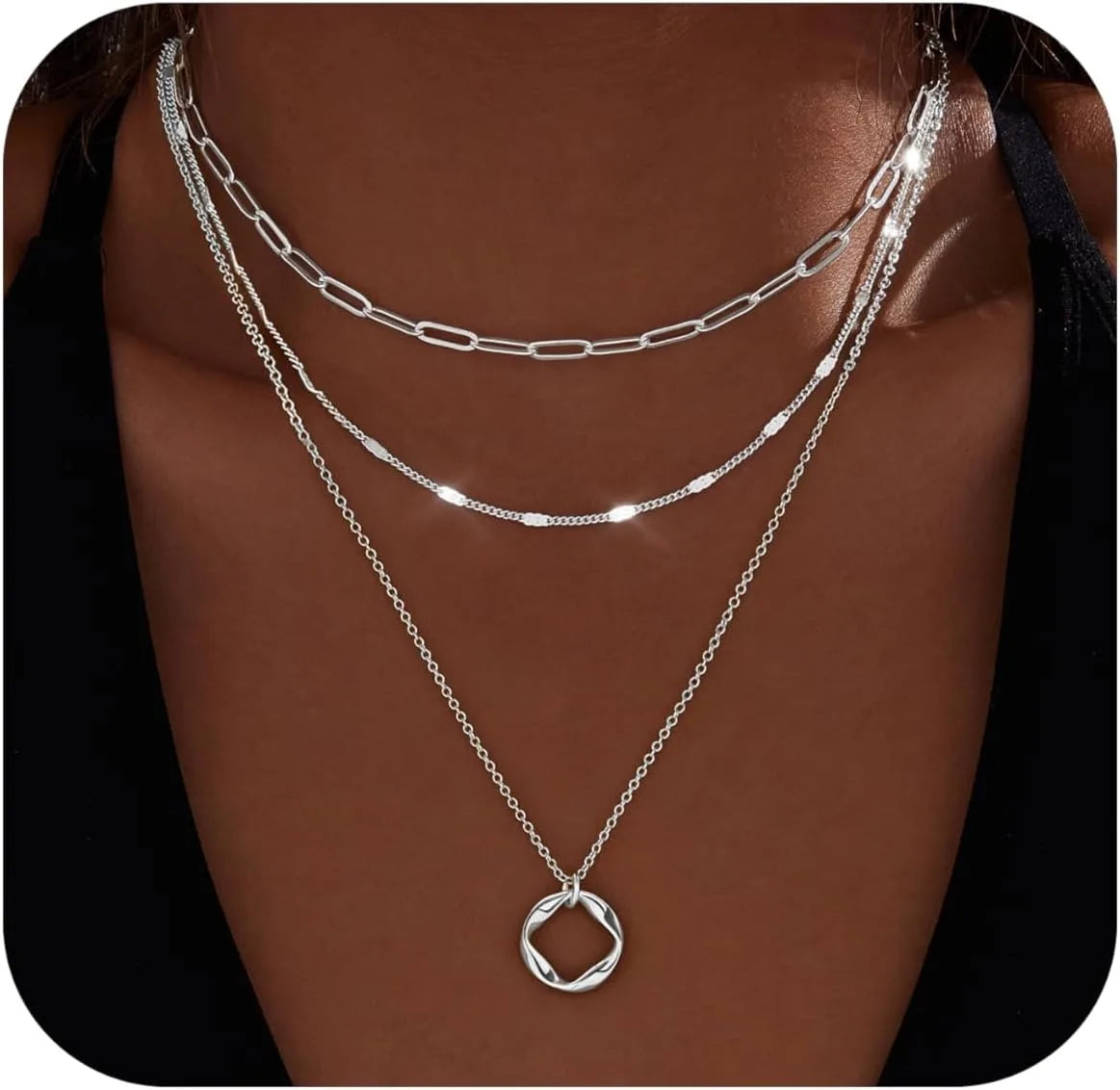 Mix de colares Celina - Prata 925