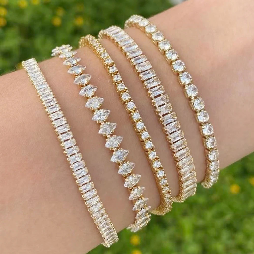 Bracelete Riviera retangular