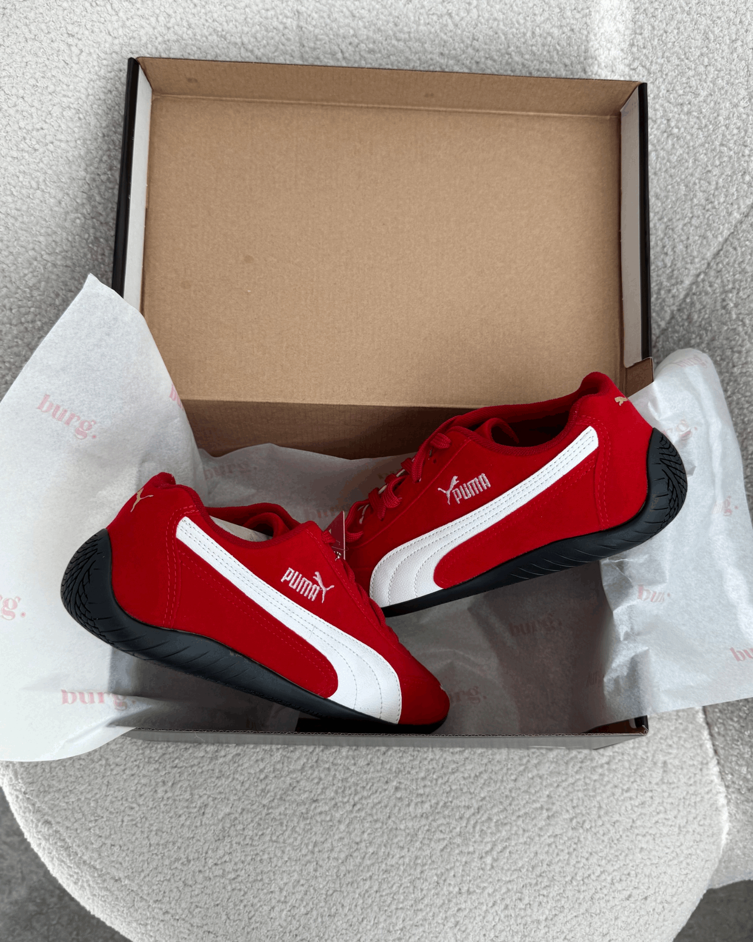 Tênis Speed Cat Vermelho Feminino em Suede