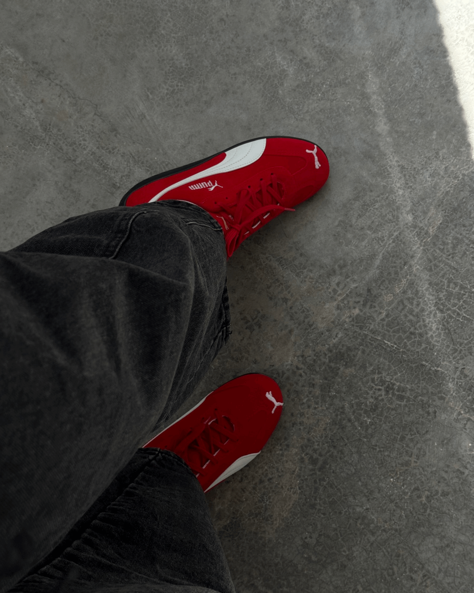 Tênis Speed Cat Vermelho Feminino em Suede