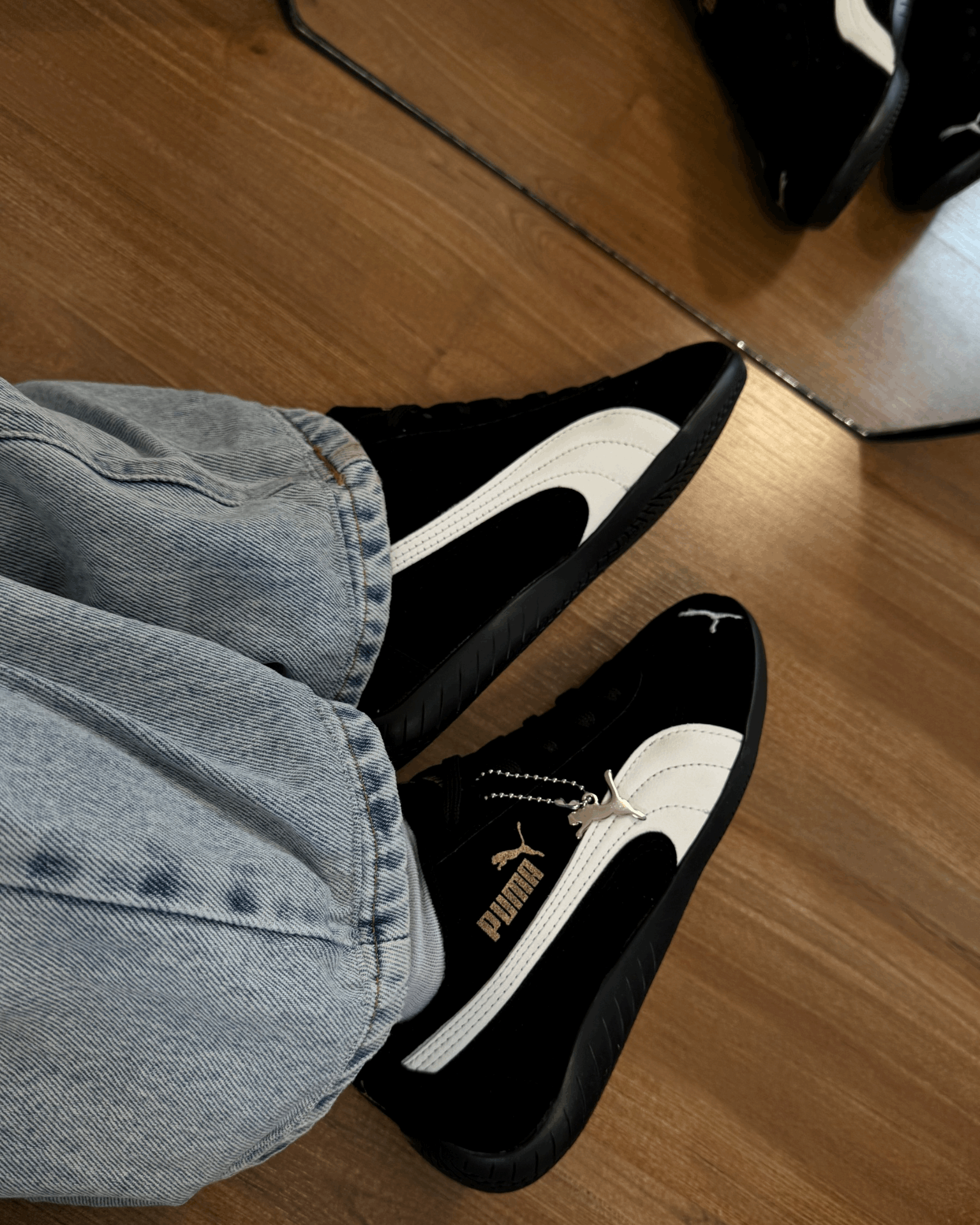 Tênis Speed Cat Preto Feminino em Suede