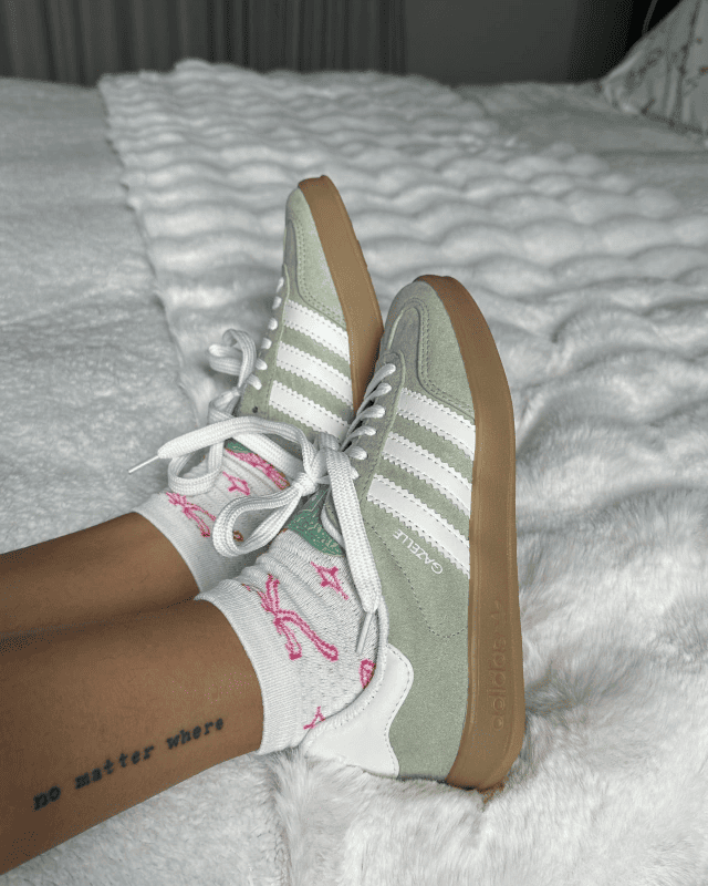 Tênis Gazelle Indoor Verde Menta em Camurça Atoalhada