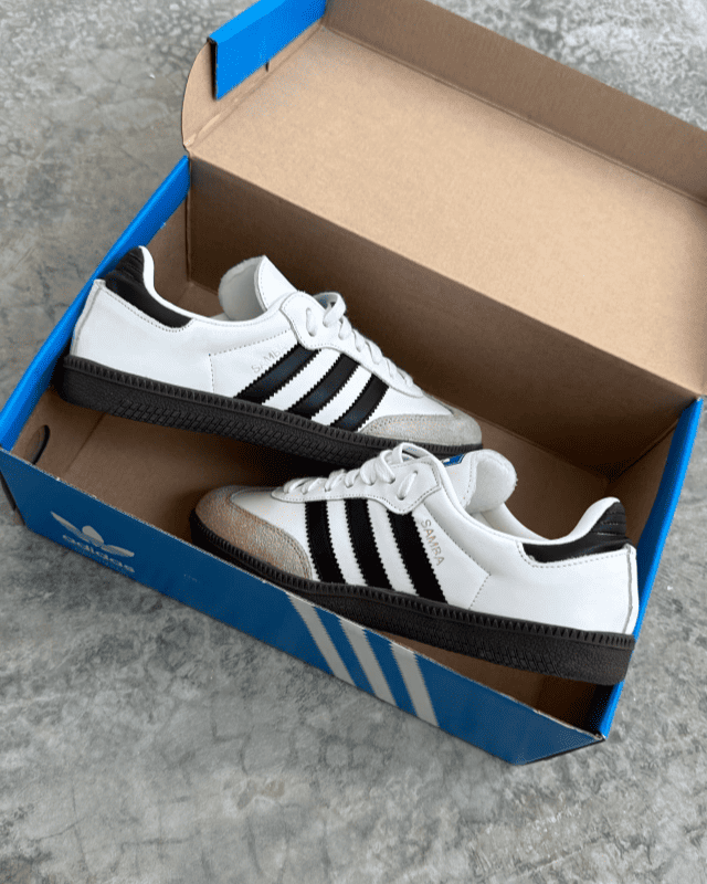 Tênis Samba OG Branco e Preto Couro Legítimo