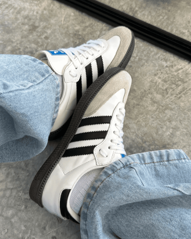 Tênis Samba OG Branco e Preto Couro Legítimo