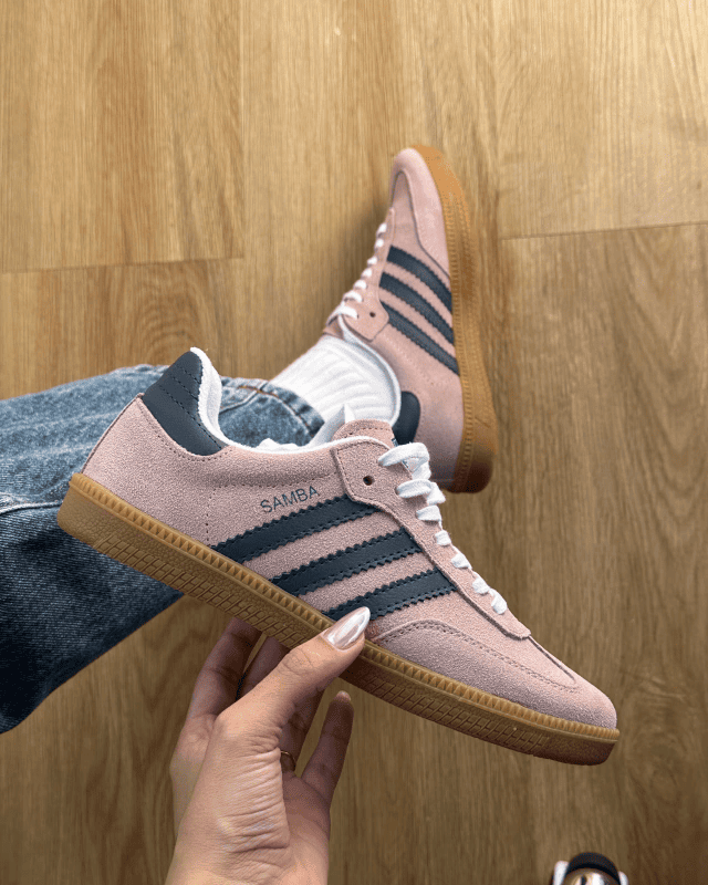 Tênis AD Samba Pink Navy em Camurça