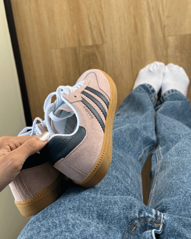 Tênis AD Samba Pink Navy em Camurça