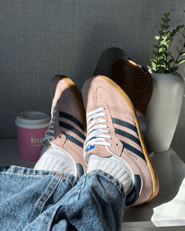 Tênis AD Samba Pink Navy em Camurça