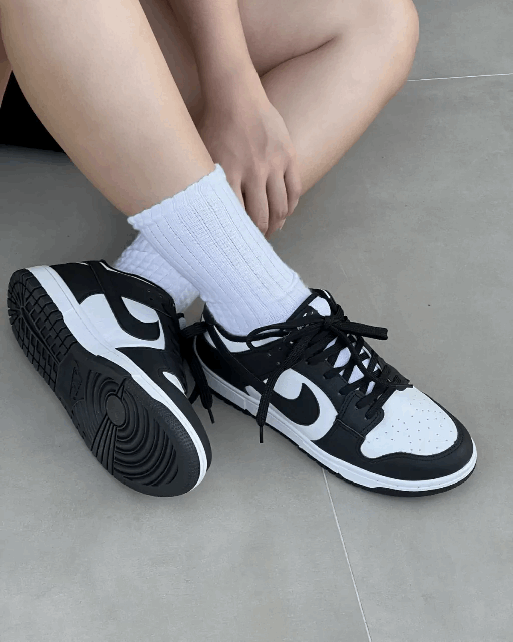 Tênis Dunk Preto e Branco Casual
